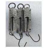 3- VINTAGE CHATILLIONS SPRING SCALES