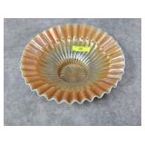 9.5' DUGAN GLASS CAROLINE PEACH BOWL