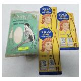 VINTAGE FISH NET PANTYHOSE & SOLO HAIR ROLLERS