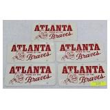 5- VINTAGE 6' ATLANTA BRAVES BICYCLE TAGS