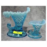 4' & 6' FENTON GLASS CORNUCOPIA LOT