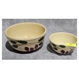 5' & 8' VINTAGE WATT POTTERY BOWL LOT