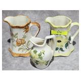 LOT OF 3- CASH FAMILY 4' PITCHERS