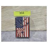 ZIPPO FLAG & DEER CIGARETTE LIGHTER