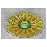 16' SUNFLOWER GLASS SERVING BOWL