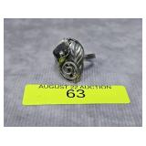 STERLING SILVER CALLA LILY RING, SZ-7