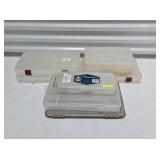 LOT OF 8- ASST. DIVIDED PLASTIC CONTAINERS