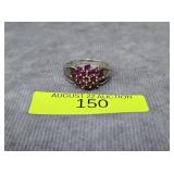 STERLING SILVER ~1CT RUBY RING, SZ-9