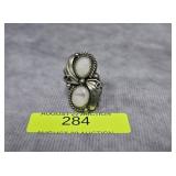 NATIVE AMERICAN MOONSTONE RING, SZ-6