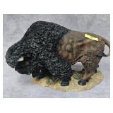 13.5' CAST RESIN BUFFALO FIGURE