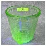 VINTAGE VASELINE GLASS 2-CUP MEASURING CUP