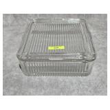 8' X 8' VINTAGE GLASS REFRIGERATOR DISH