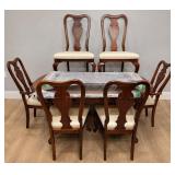 BERNHARDT FURNITURE CHERRY DINING TABLE SET