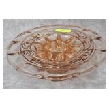 2- PC. HAZEL ATLAS PINK BOWL W/ FROG