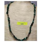 22' NATIVE AMERICAN MALACHITE BEAD BRACELET