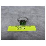 STERLING SILVER ~3CT TOURMALINE RING, SZ-8