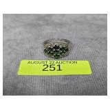STERLING SILVER ~1CT BLUE SPINEL RING, SZ-8