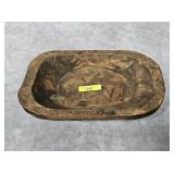 10' CARVED WOOD GERMAN DOUGH BOWL