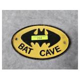 6.5' CAST IRON BAT CAVE SIGN