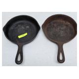 PAIR OF 6.5' CAST IRON WAGNER FRYING PAN