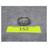 STERLING SILVER ~1CT IOLITE RING, SZ-7
