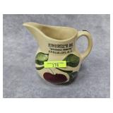 5.5' VINTAGE NO. 15 WATT POTTERY APPLE PITCHER