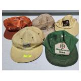 5- VINTAGE FARM & FISHING HATS