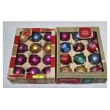 2- BOXES OF VINTAGE SHINY-BRITE CHRISTMAS ORNAMENT