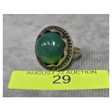 NATIVE AMERICAN JADEITE RING, SZ-5