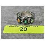 CAROLYN POLLACK STERLING GEMSTONE RING, SZ-10
