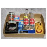 PLUNDER BOX W/ ASST. BOTTLES, CANS, NASCAR, MORE