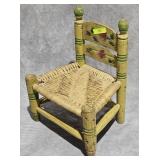 VINTAGE 11' FOLK ART PAINTED CHAIR