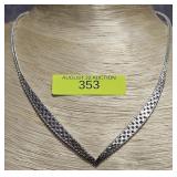 16' STERLING SILVER 'V' NECKLACE