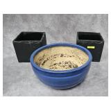 PAIR OF 6.5' SLATE PLANTERS