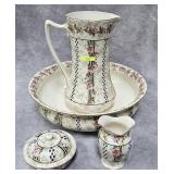 ANTIQUE DUCAL CROWN WARE WASH STAND SET
