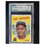 1959 TOPPS BOB CLEMENTE #478 AGS 7 NEAR MINT NM SH