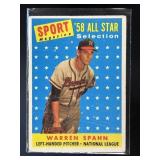 1958 TOPPS WARREN SPAHN SPORT MAGAZINE ALL STAR #4