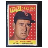 1958 TOPPS TED WILLIAMS #485 ALL STAR SPORT MAGAZI