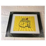 Arnold Palmer Signed Framed 2014 Masters Flag.  JS