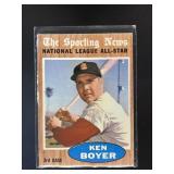 1962 TOPPS KEN BOYER #392 UER ALL-STAR ST. LOUIS C