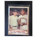 1962 TOPPS ROGER MARIS ORLANDO CEPEDA AL NL HOME R