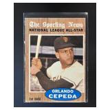 1962 TOPPS ORLANDO CEPEDA #390 SAN FRANCISCO GIANT