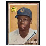 1962 TOPPS LOU BROCK #387 RC ROOKIE CHICAGO CUBS