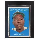 1961 TOPPS HANK AARON #484 1957 MVP MILWAUKEE BRAV