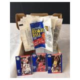 1991 Fleer Basketball Complete Card Set with 8 wra