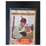 1962 TOPPS NORM CASH #466 ALL-STAR DETROIT TIGERS