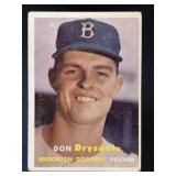 1957 TOPPS DON DRYSDALE #18 RC ROOKIE BROOKLYN DOD
