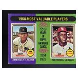 1975 TOPPS 1968 MVP DENNY MCLAIN BOB GIBSON UER LA