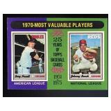 1975 TOPPS 1970 MVPS BOOG POWELL JOHNNY BENCH M #2
