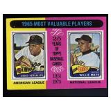 1975 TOPPS 1965 MVPS WILLIE MAYS ZOILO VERSALLES M